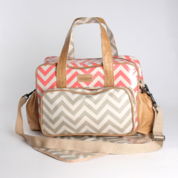 Baby Life Online Shop - My Wishlist... Thandana Nappy bags coral and grey chevron