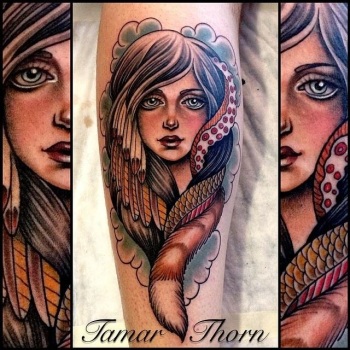 {Interview} Tattoo Artist Tamar Thorn Talks To Us About Her Past Life, Tattoos And A Beautiful Future. No Egos, No Bullshit, Just Passion. sarsar illustration tattoo